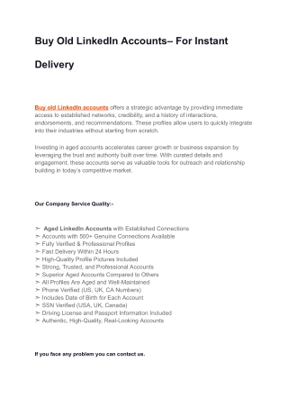 Top Guide How To Buy Old LinkedIn Accounts