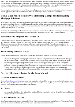 Transforming Financial Services,   Nexys LLC Combines    Innovation and    Focus