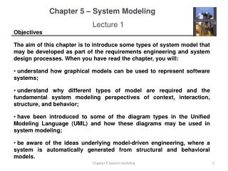 Chapter 5 – System Modeling