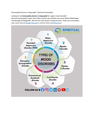 Homeopathy Doctors in Gopanpalli