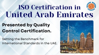 ISO Certification in United Arab Emirates | Quality Control Certification