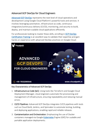 GCP DevOps Certification Training | GCP DevOps Online Training