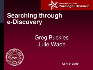 Searching through e-Discovery
