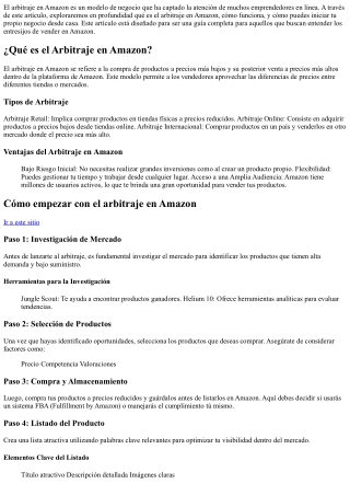 Arbitraje en Amazon: Qué es y cómo comenzar desde casa