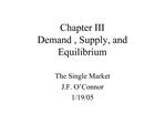 Chapter III Demand , Supply, and Equilibrium