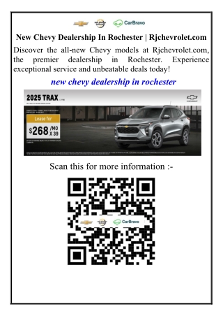 New Chevy Dealership In Rochester  Rjchevrolet.com