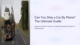 Can You Ship A Car By Plane