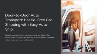 Door To Door Auto Transport