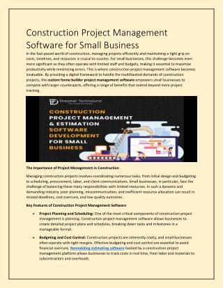 What is Digital Construction Estimating Software?