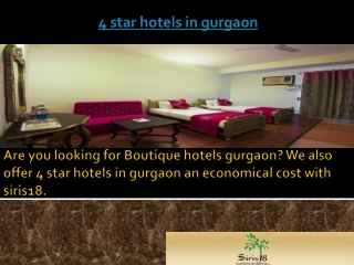 4 star hotels in gurgaon