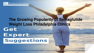 The Growing Popularity of Semaglutide Weight Loss Philadelphia Clinics