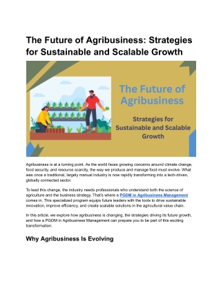 The Future of Agribusiness_ Strategies for Sustainable and Scalable Growth