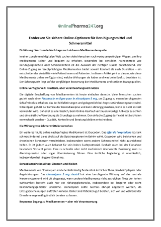 Comprimés de lormétazépam 2 mg en ligne | Onlinepharma247.org