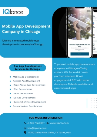 Top Mobile App Development Company in Chicago | iQlance Solutions