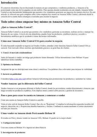 Todo sobre cómo empezar hoy mismo en Amazon Seller Central