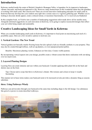 Creative Landscaping Ideas for Small Yards in Kelowna
