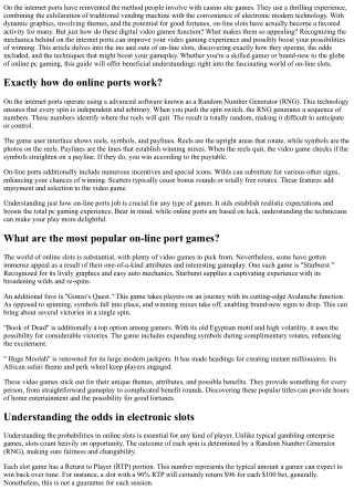 Popular  Internet  Slot Machine -  Checking Out the  Adventure of Digital  Video