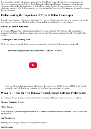 When Is It Time for Tree Removal? Insights from Kelowna Professionals