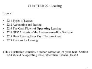 CHAPTER 22: Leasing