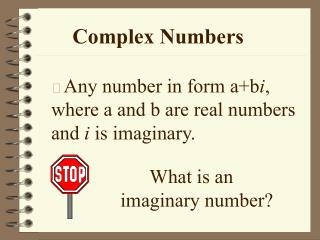 Complex Numbers