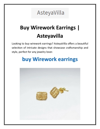 Buy Wirework Earrings