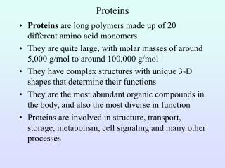 Proteins