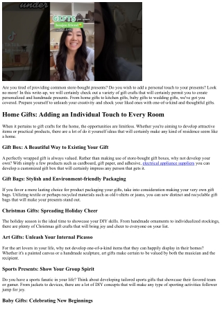 Gift Crafts: DIY Ideas for Personalized and Handmade Presents