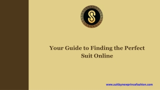 Your Guide to Finding the Perfect Suit Online