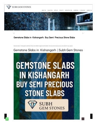 Gemstone Slabs in Kishangarh  Subh Gem Stones