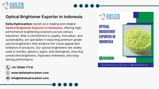 Optical Brightener Exporter in Indonesia
