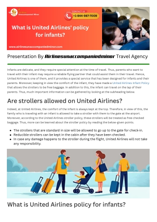 What is United Airlines' policy for infants?