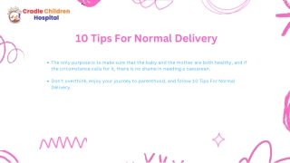 10 Tips For Normal Delivery
