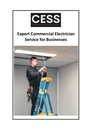 Expert Commercial Electrician Service for Businesses