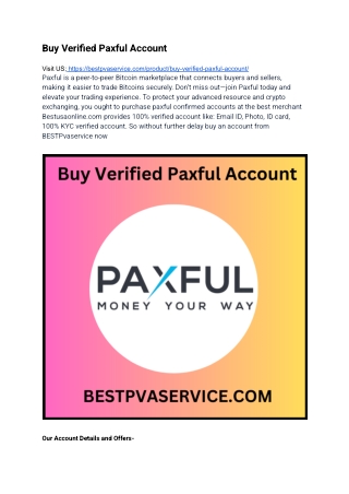 Buy Verified Paxful Account