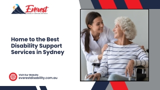 Home to the Best Disability Support Services in Sydney