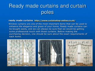 Ready made curtains and curtain poles UK