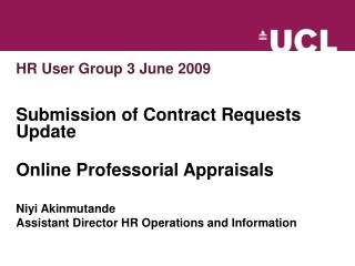 HR User Group 3 June 2009