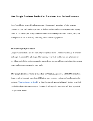 How Google Business Profile Can Transform Your Online Presence
