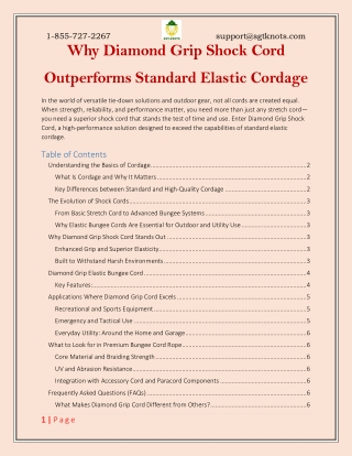 Why Diamond Grip Shock Cord Outperforms Standard Elastic Cordage