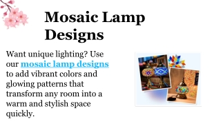 Mosaic Lamp Designs