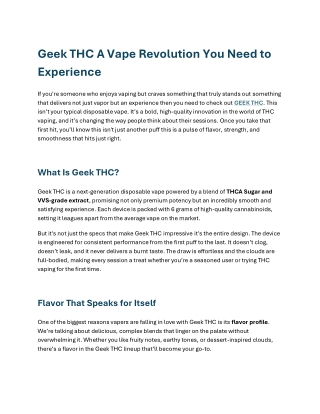 Geek THC