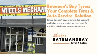 Bateman’s Bay Tyres – Local Experts Delivering Complete Tyre and Auto Services