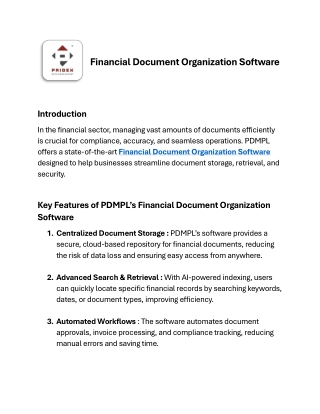 Financial Document Organization Software