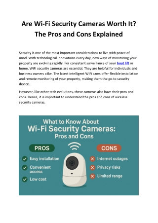 Are WiFi Security Cameras Worth It? Pros and Cons Explained