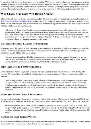 Professional Web Design Essex Near Me – Expert Local Web Designers 2025