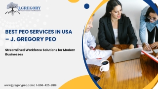 Best PEO Services in USA – J. Gregory PEO