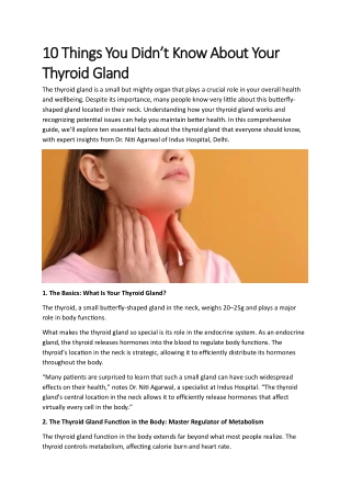 10 Things You Didn’t Know About Your Thyroid Gland
