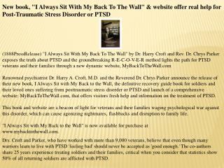 new book, "i always sit with my back to the wall" & website