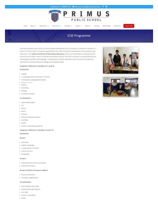 Best ICSE school in Bangalore | Primus Public School Bangalore