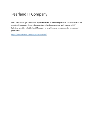 Pearland IT Company
